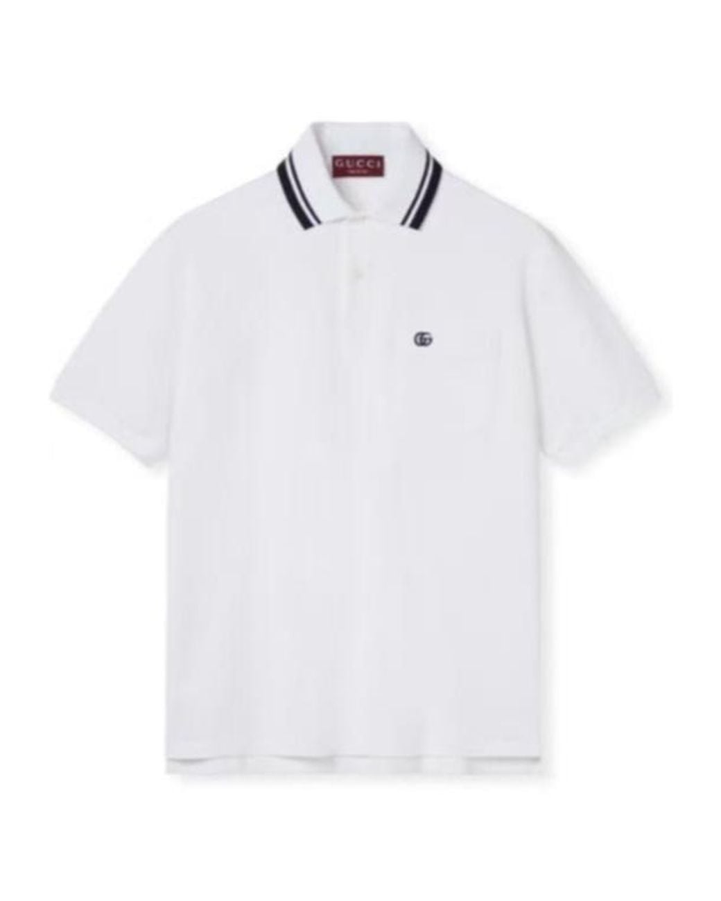 Gucci White Cotton Piquet Polo Shirt With Embroidery, Size Xxxl, Ready-To-Wear for men