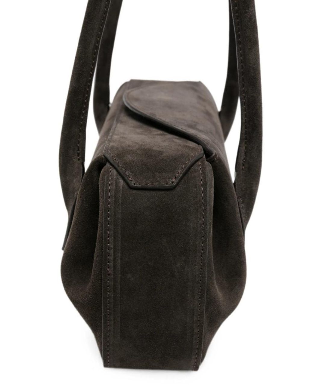 Yuzefi Black Oyster Leather Shoulder Bag