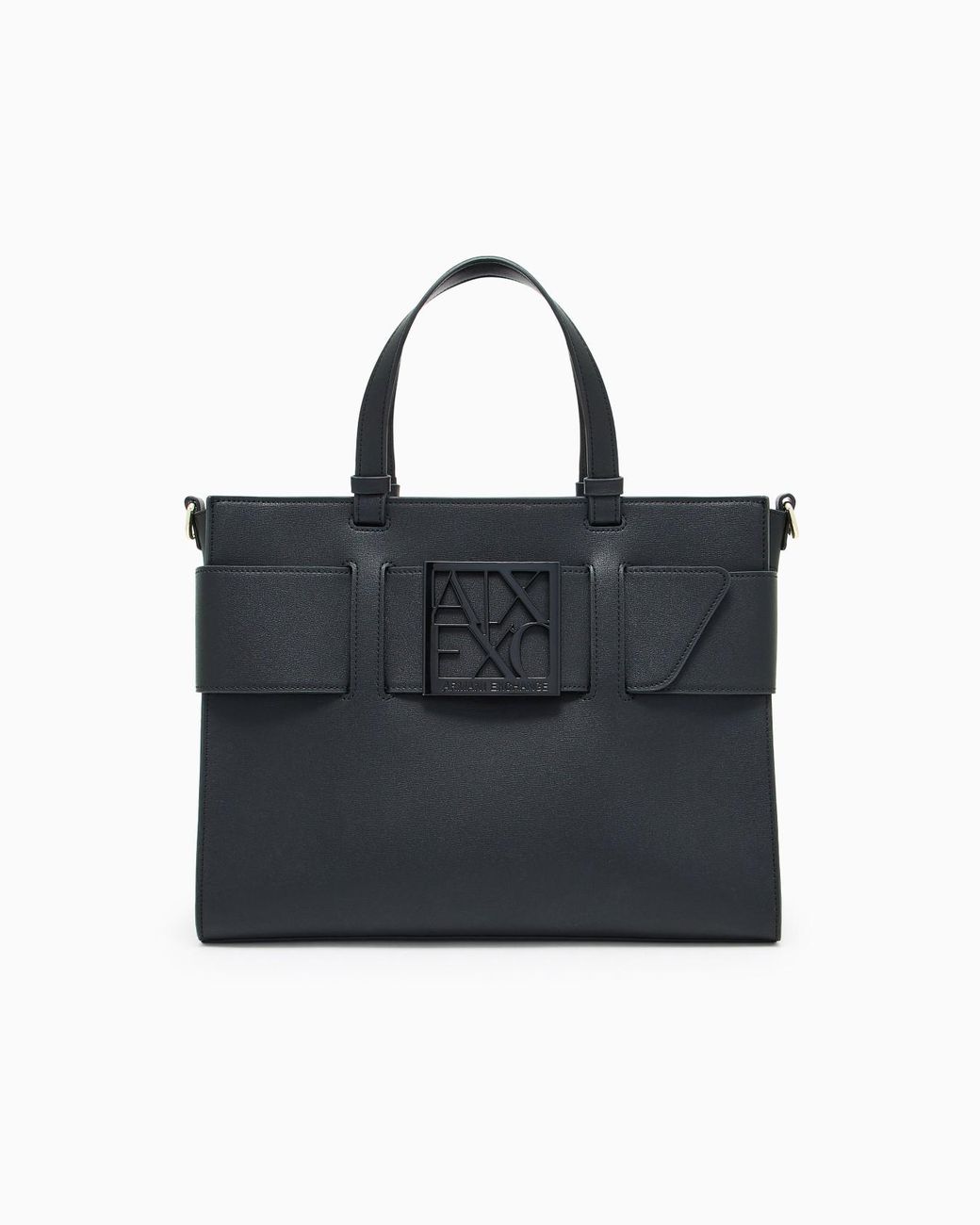 ARMANI EXCHANGE Black Large Tote Bag