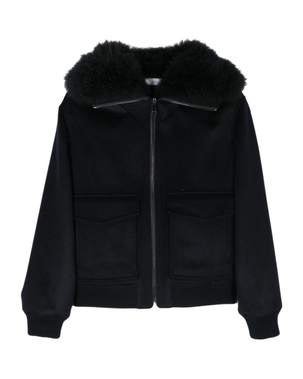 Liska Black Long-Sleeve Casual Jacket