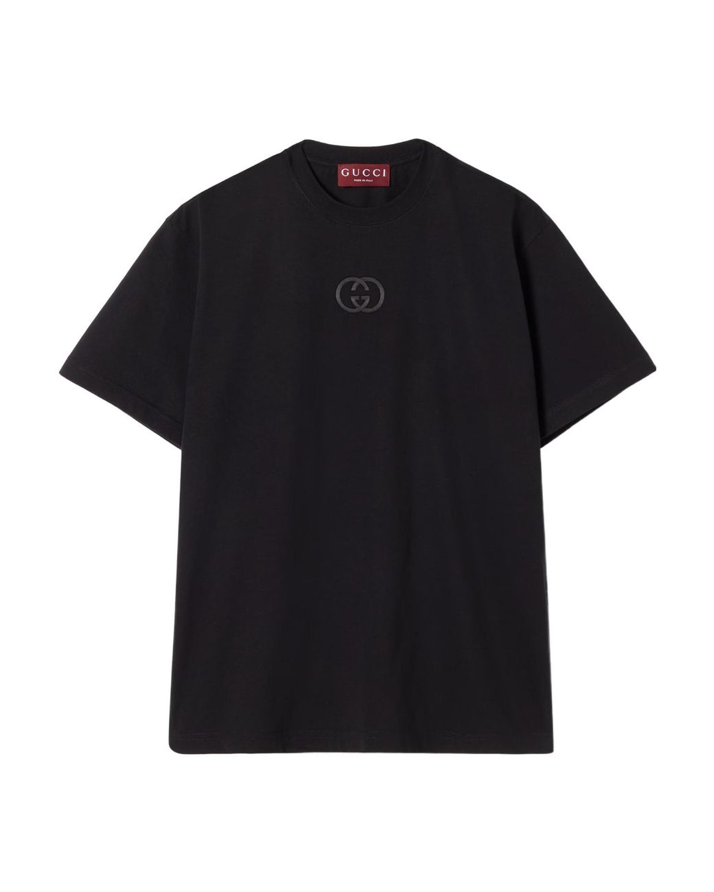 Gucci Black Cotton Jersey T-Shirt for men