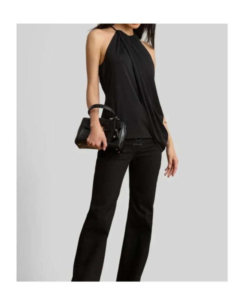 Ralph Lauren Black Halter-Neck Tank Top