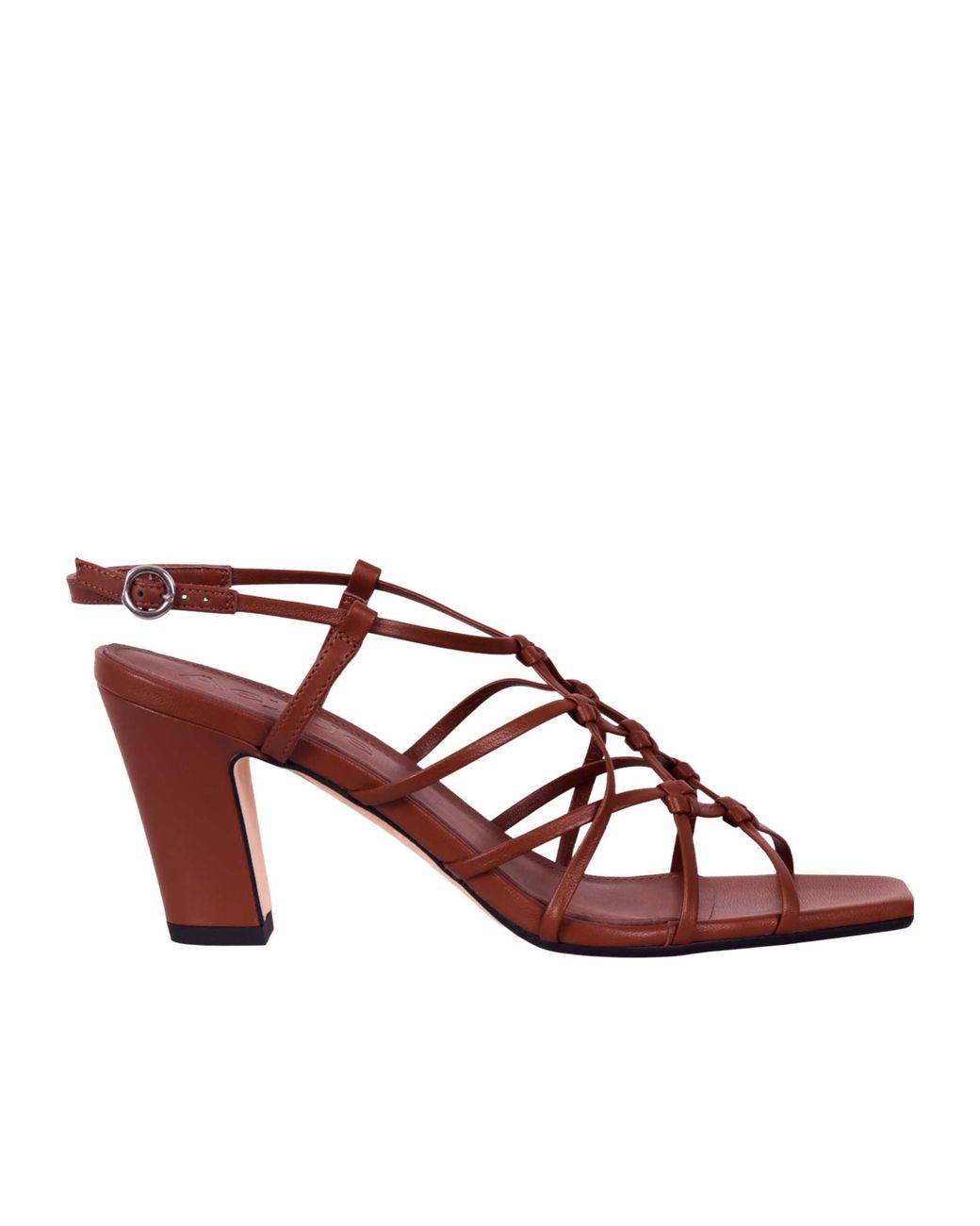 Aeyde Brown Acacia Open Toe Heeled Sandals