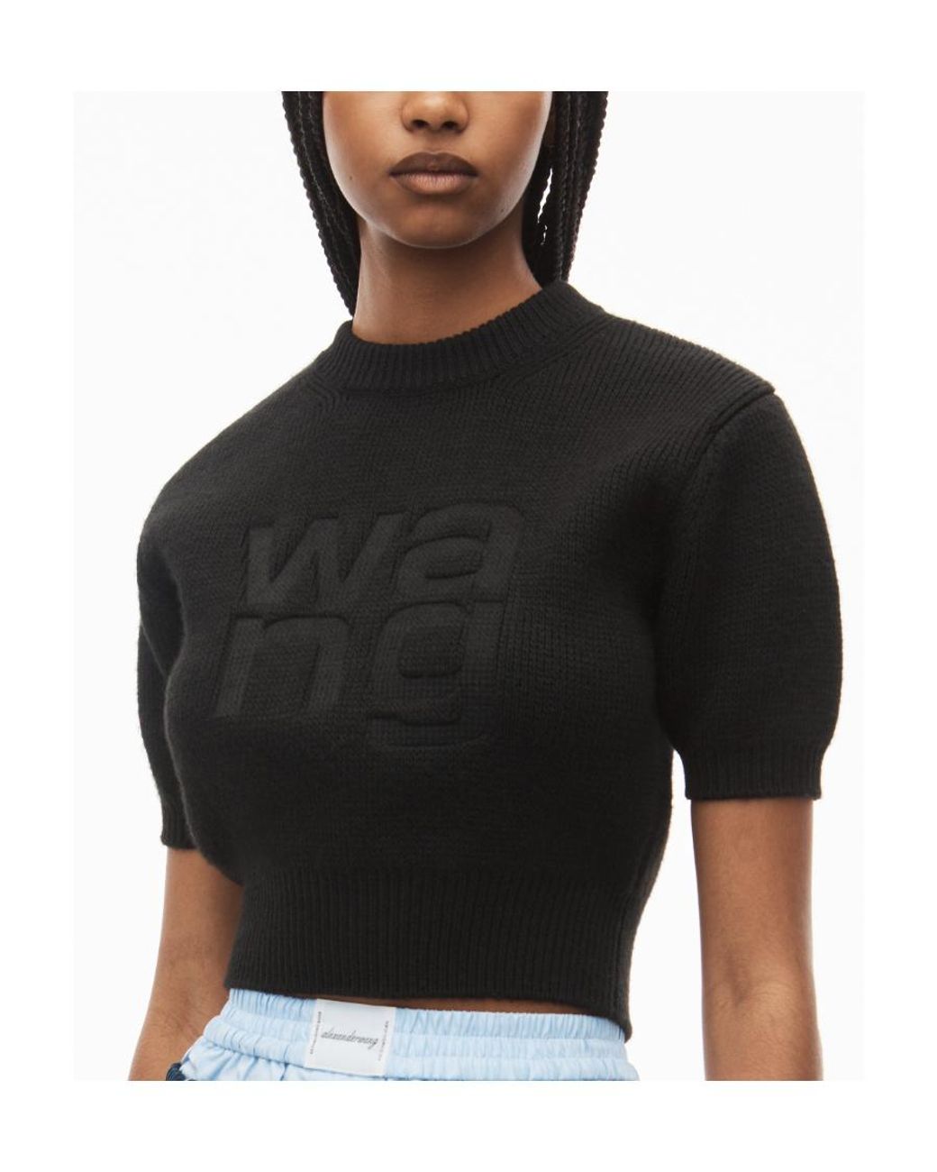 T By Alexander Wang Black Short Sleeve Pullover