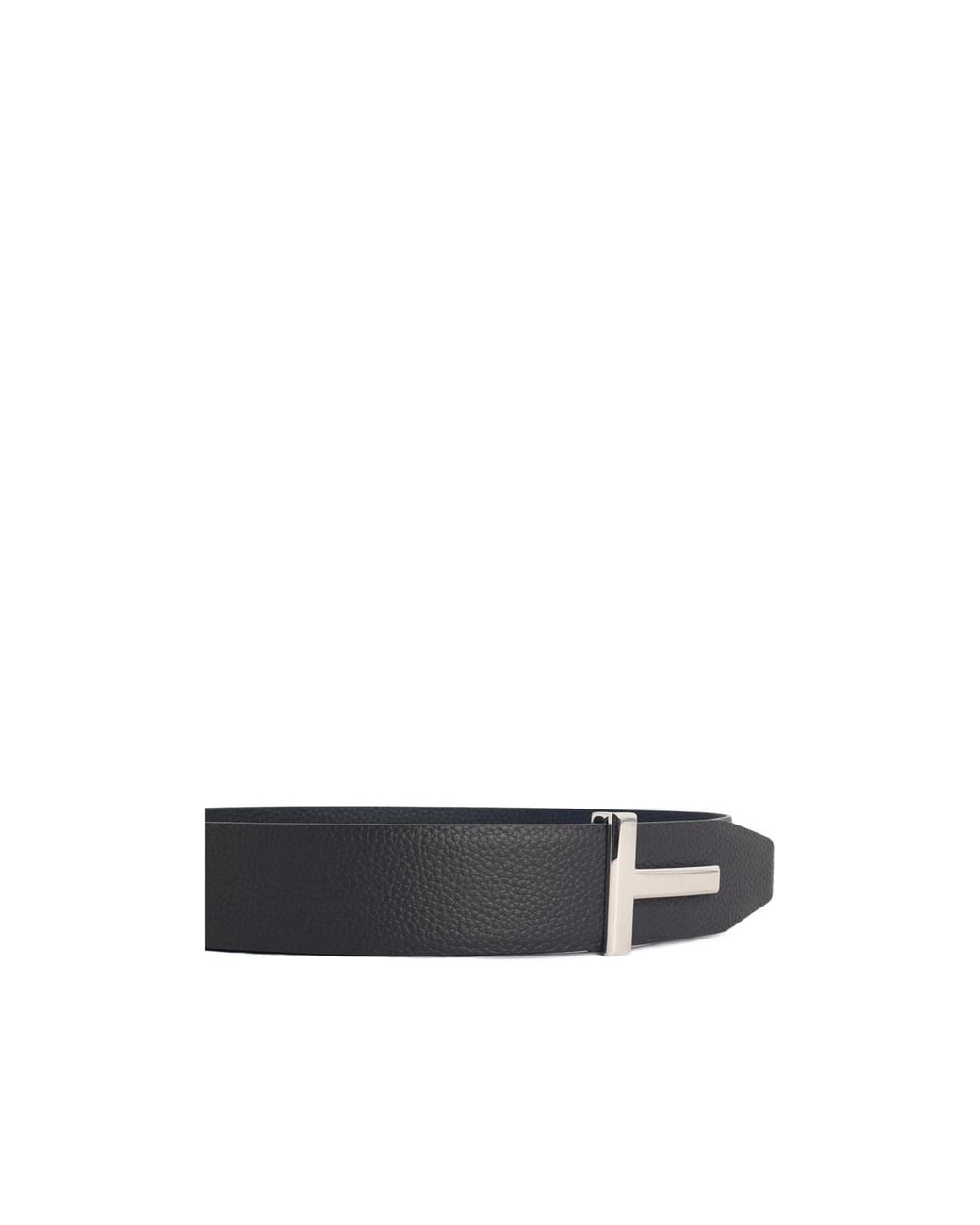 Tom Ford White T Reversible Leather Belt for men