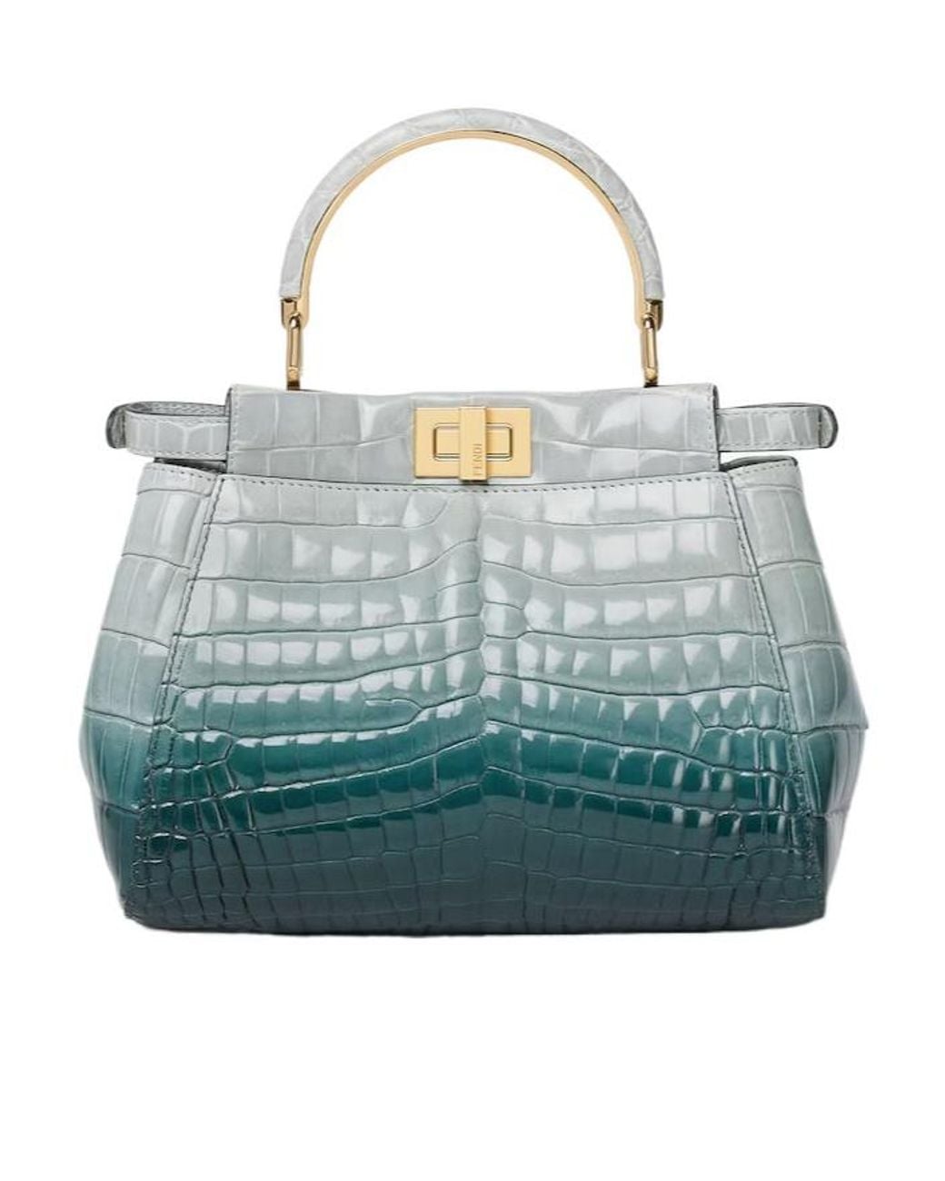 Fendi Blue Gradient Crocodile Bag
