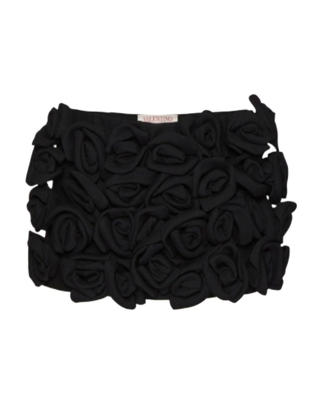 Valentino Black Crepe Couture Mini Skirt