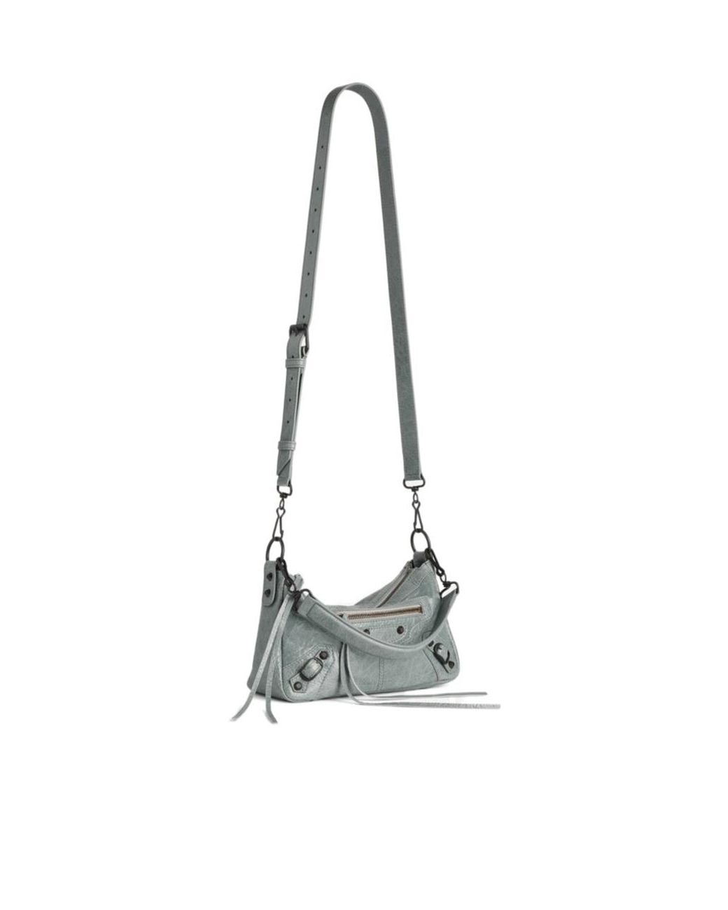 Balenciaga Gray Le City Moto Mini Shoulder Bag