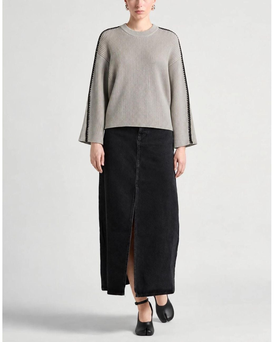 Rag & Bone Gray Solid-Colored Knitwear