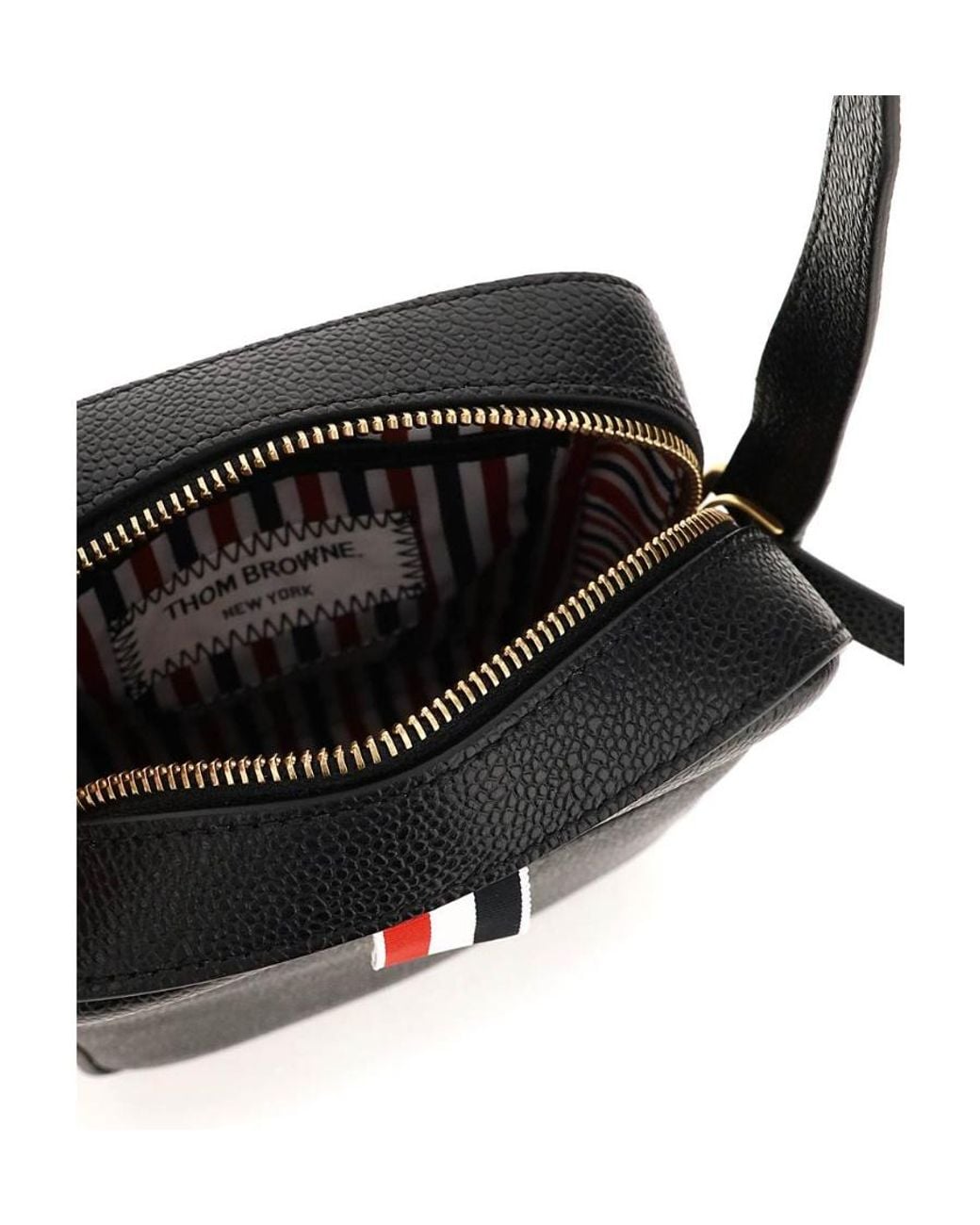 Thom Browne Black Grosgrain-Tab Camera Bag for men
