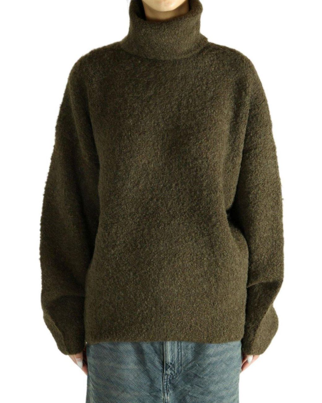 Totême Green Long-Sleeved Sweater