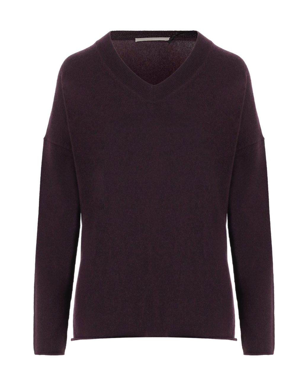 Allude Blue Cashmere V-Neck Knitted Sweater