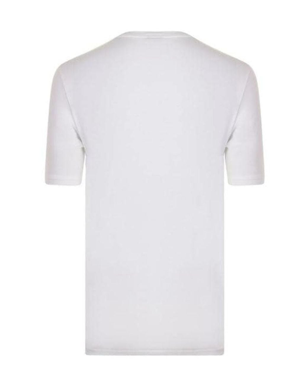 Paul Smith White Crew Neck Short Sleeve T-Shirt for men