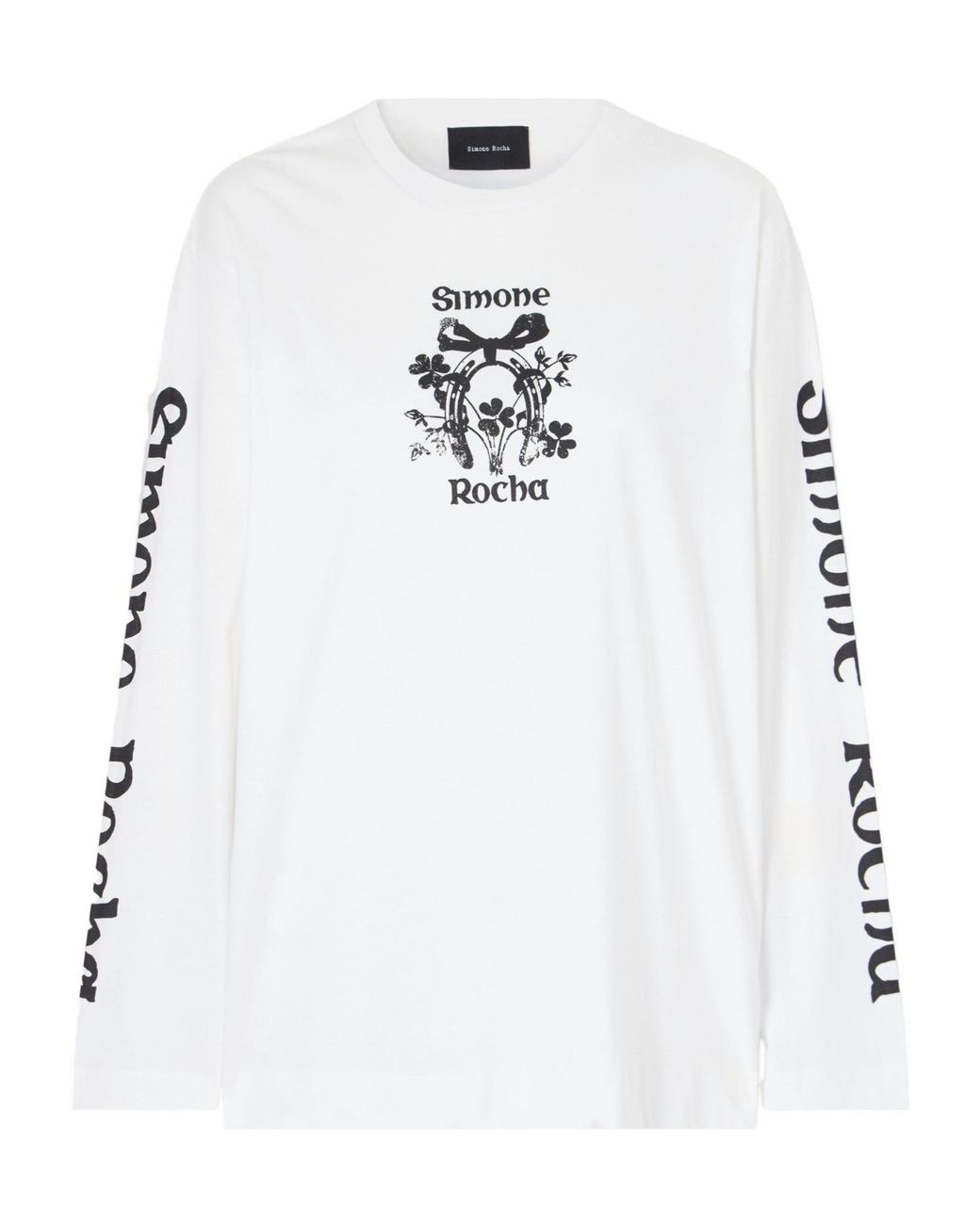 Simone Rocha White Logo-Printed Cotton-Jersey T-Shirt