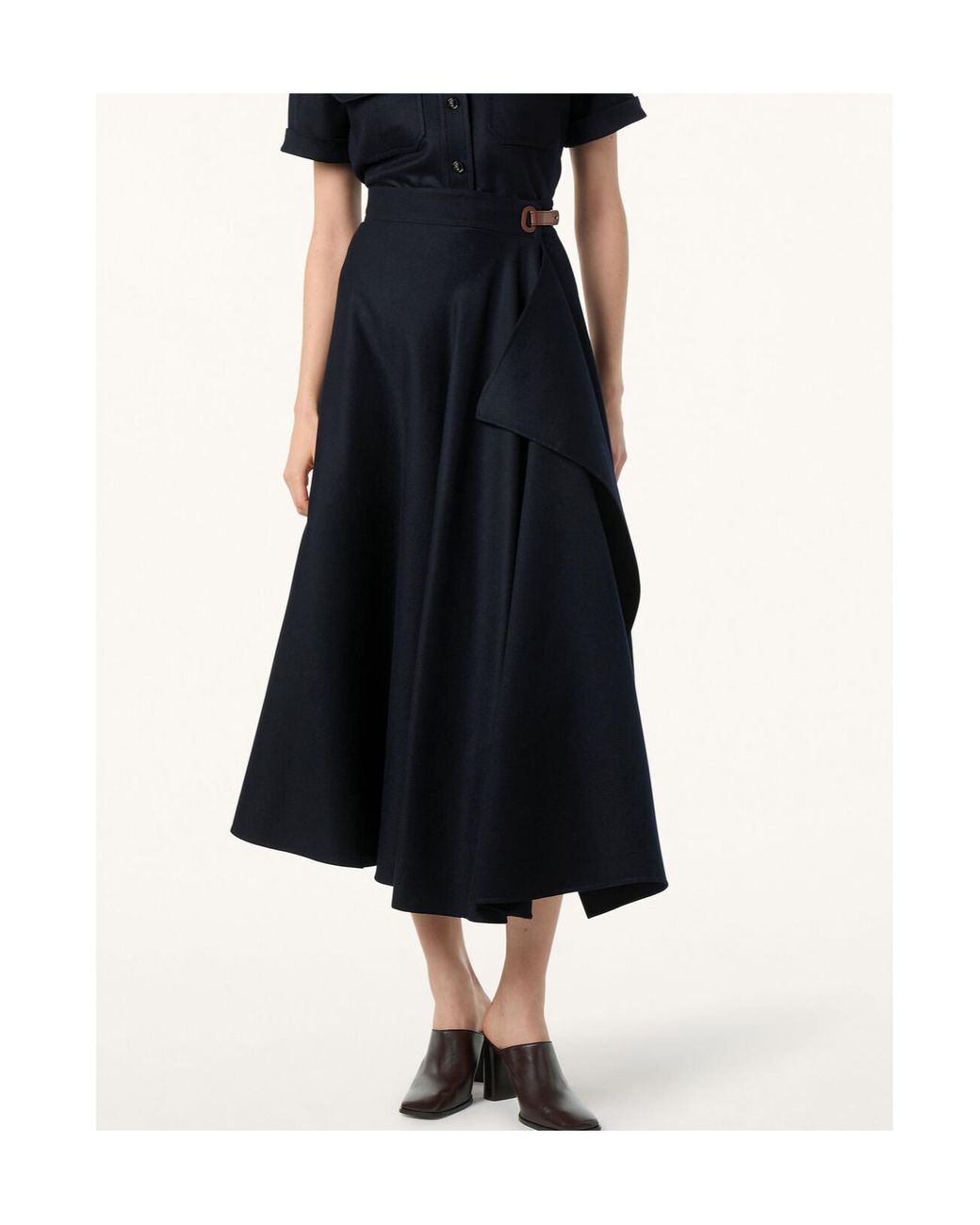 Loro Piana Blue Royal Lightness Skirt