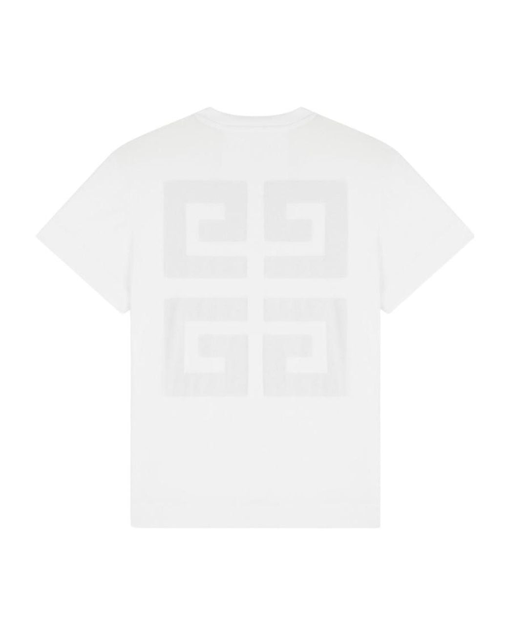 Givenchy White 4G Logo Printed T-Shirt