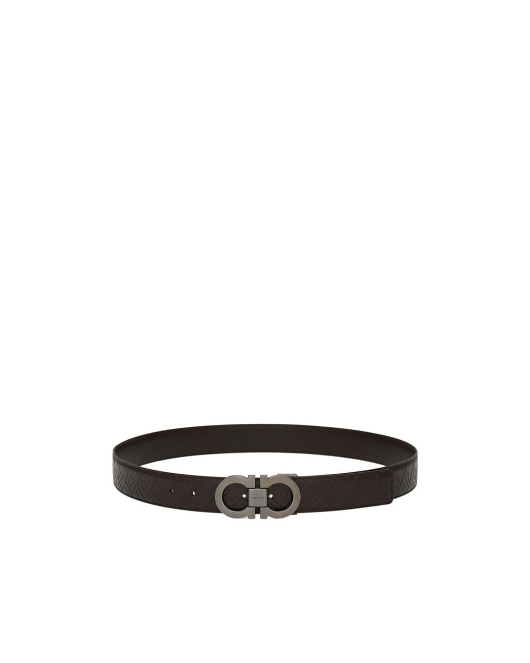 Ferragamo White Reversible And Adjustable Gancini Belt for men