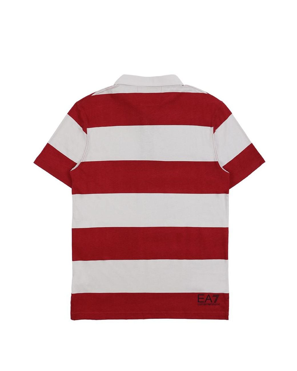 EA7 Red Logo Patch Polo Shirt for men