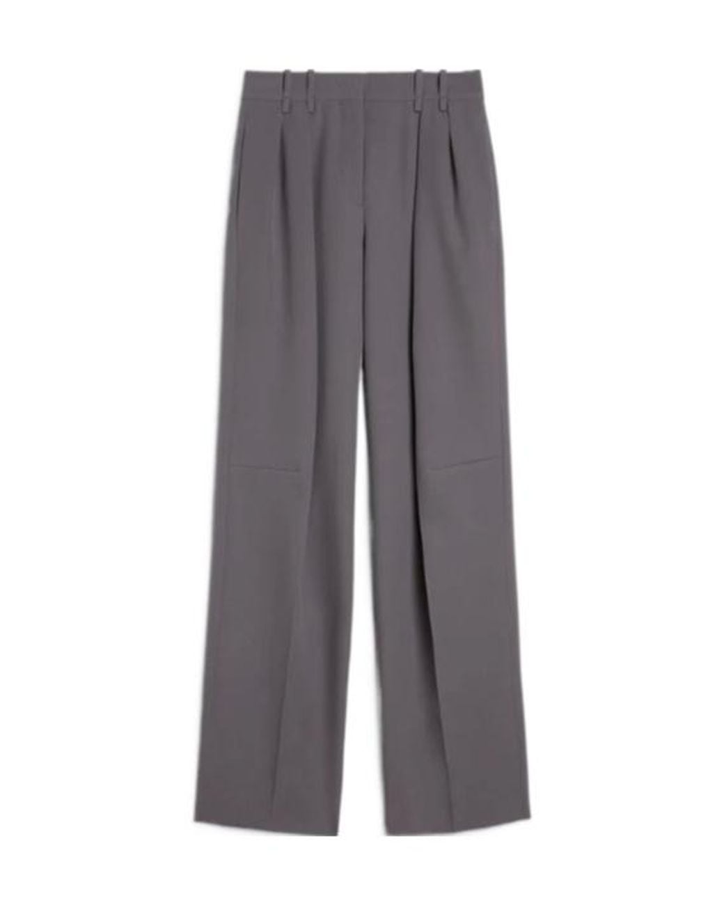 Jil Sander Gray Pleated Gabardine Trousers