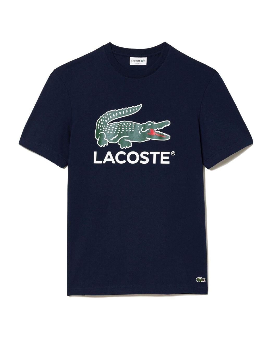 Lacoste Blue Cotton Shortsleeve Tshirt for men