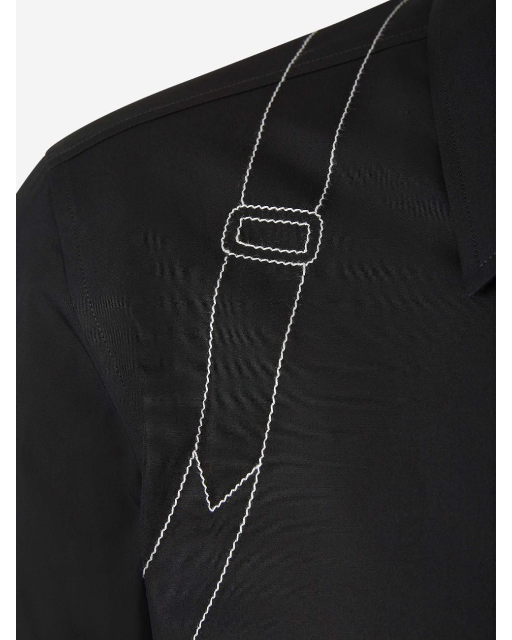 McQueen Black Harness Long Sleeved Shirt for men