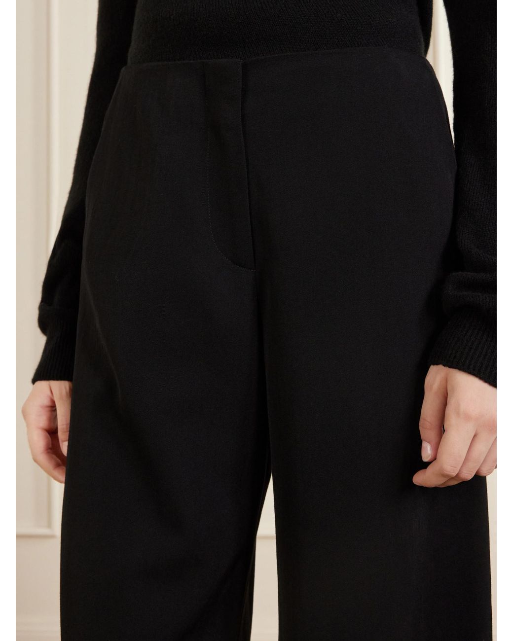 The Row Black Wide-Leg Pants