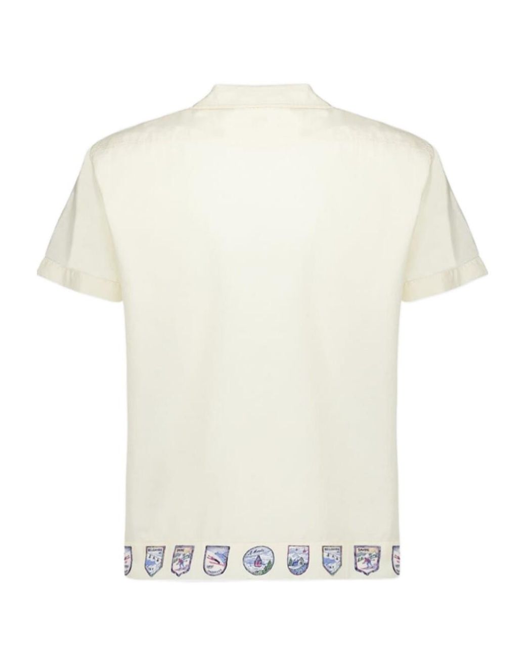 Bode White Short Sleeved Ski Season Shirt for men