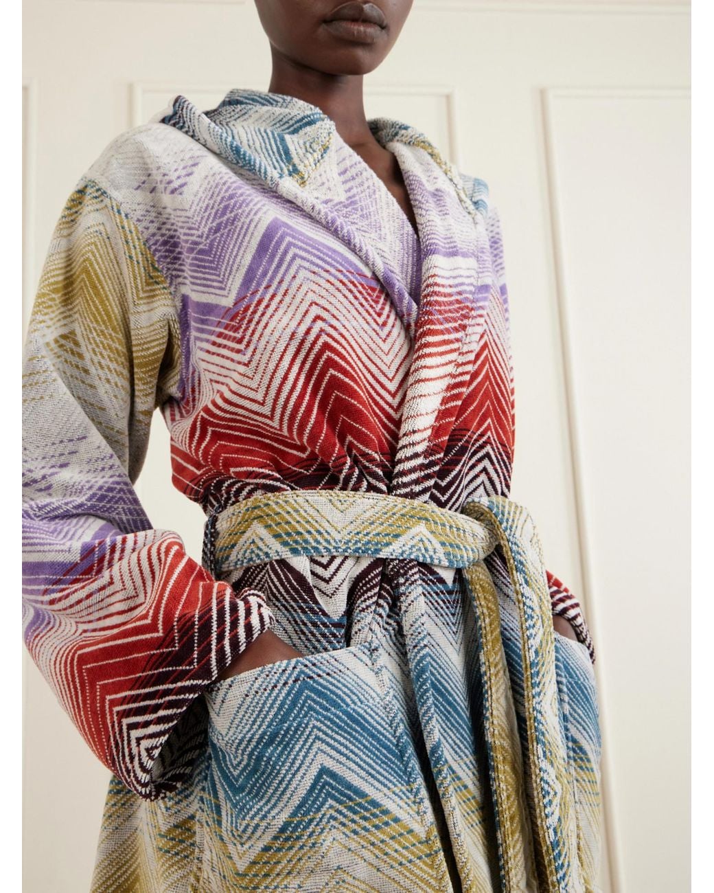 Missoni Multicolor Striped Cotton-Terry Robe