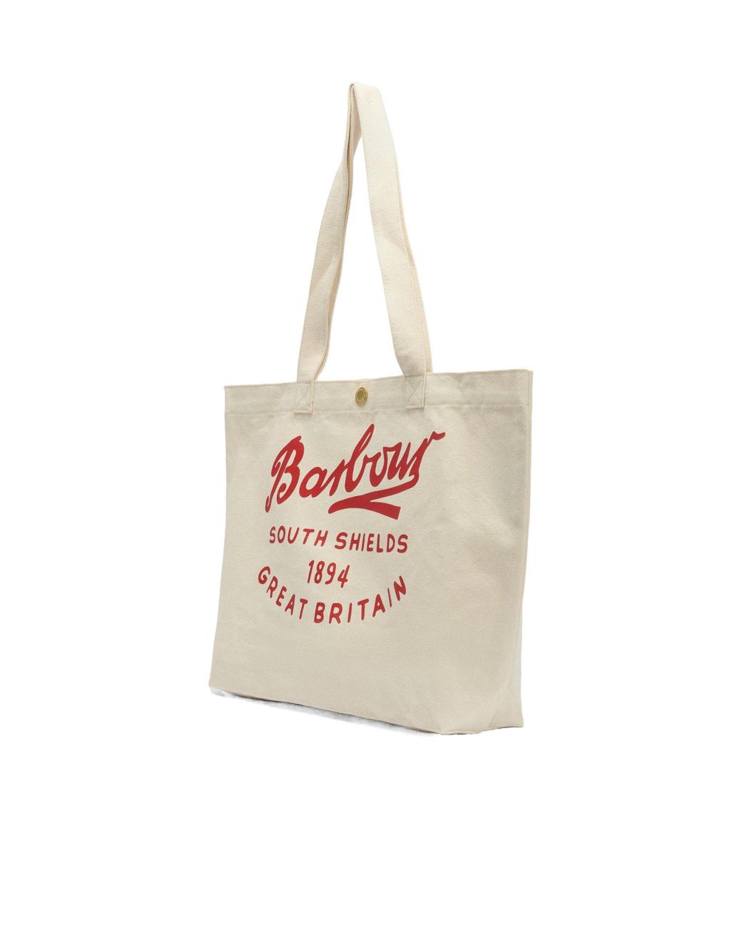 Barbour White Minimalist Tote Bag