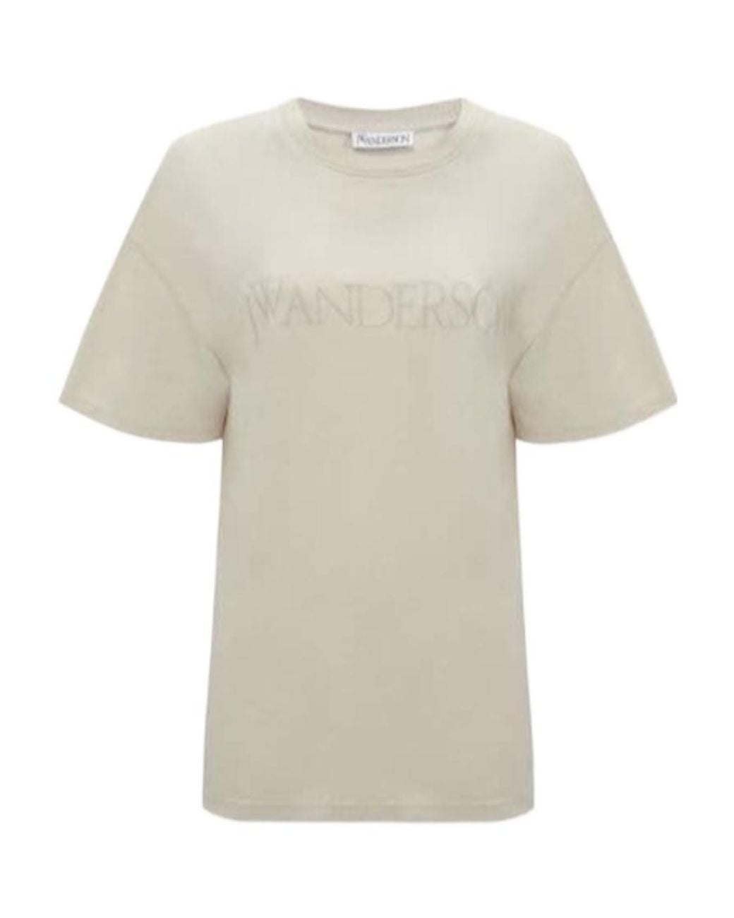 J.W. Anderson White Jw Anderson Logo Embroidered Crewneck T-Shirt