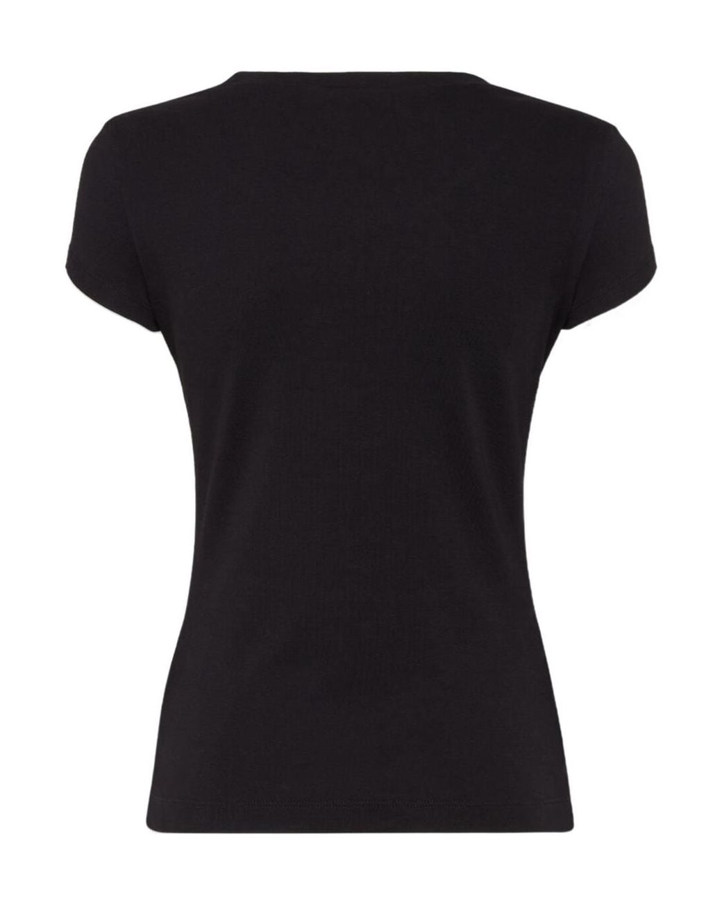 DSquared² Black Leaf Logo Plaque Crewneck T-Shirt