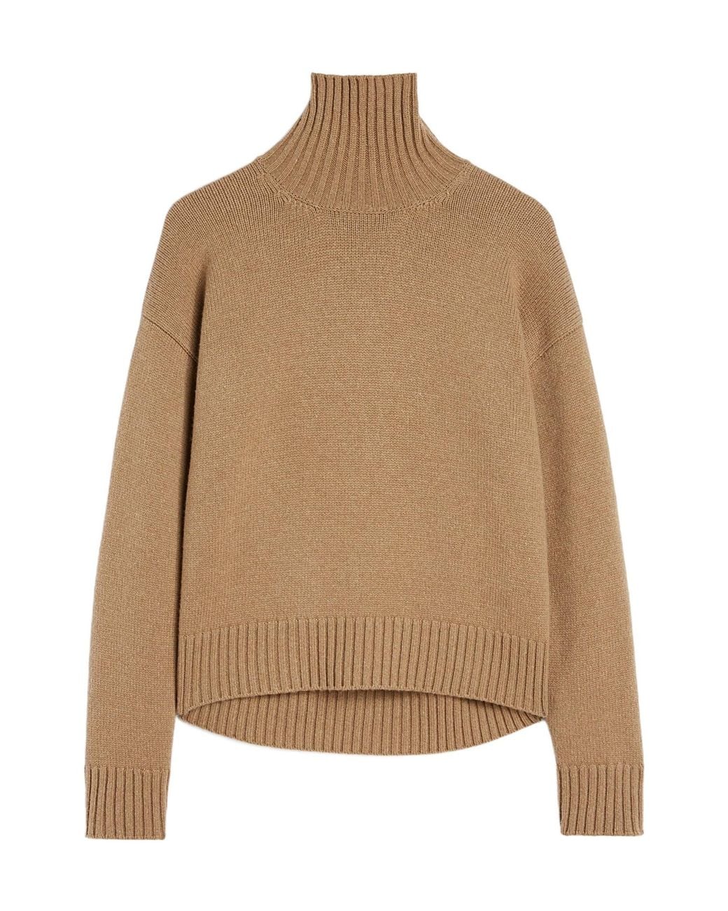 Jil Sander Natural Cashmere Blend High-Neck Sweater