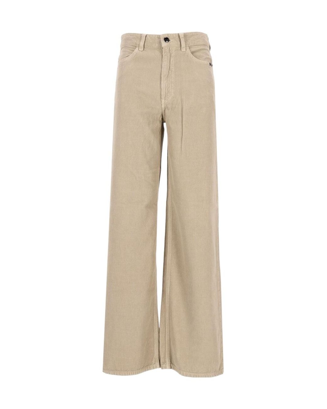 AMISH Natural Linda Wide-Leg Pants