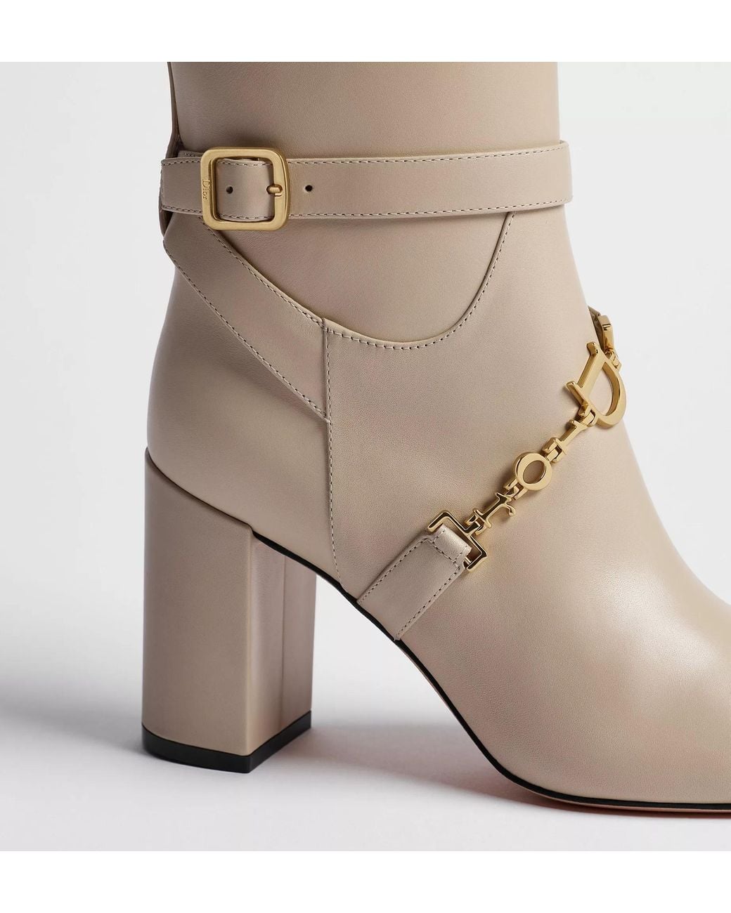 Dior White Ly High-Heeled Boots
