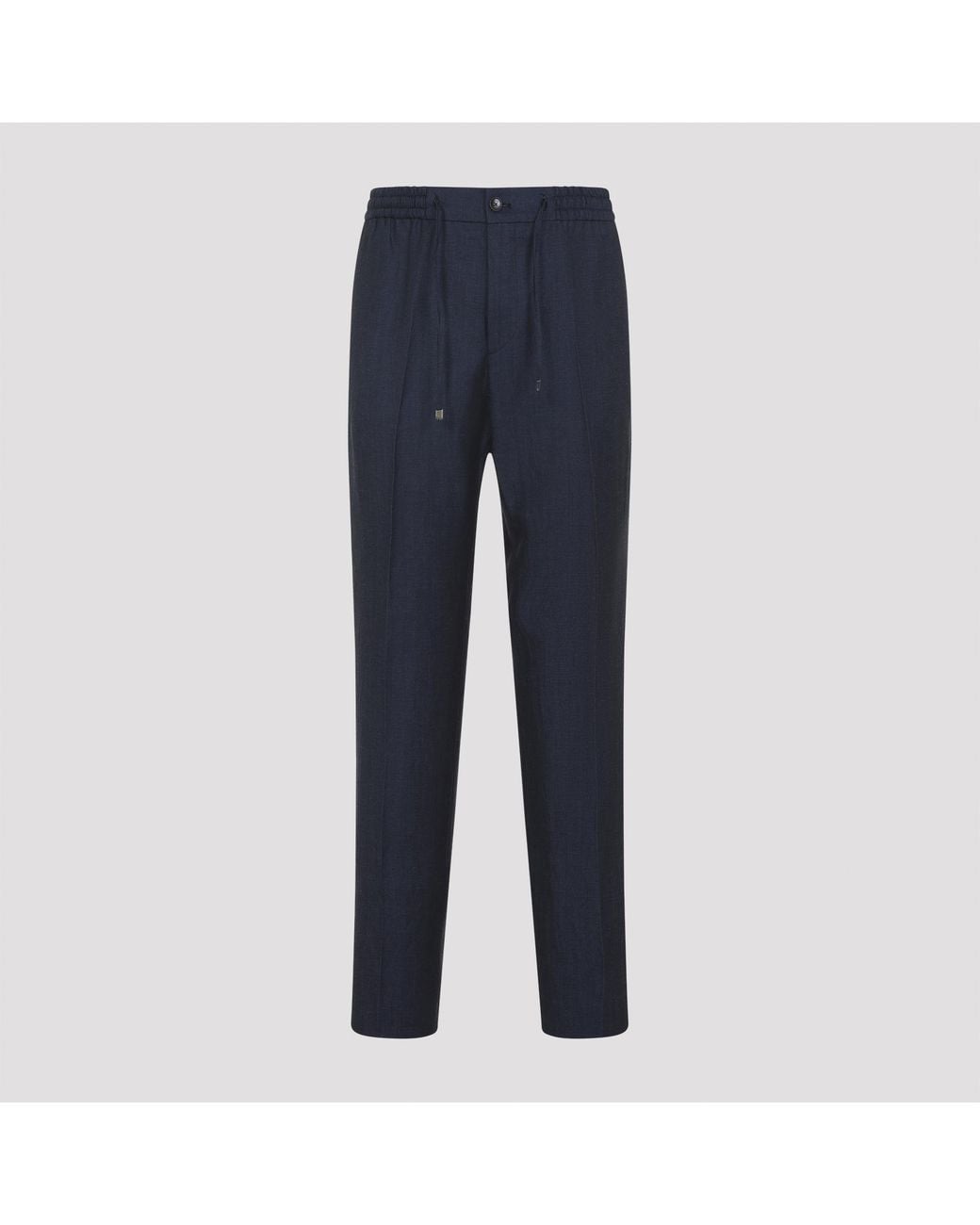 Etro Blue Drawstring Tapered Leg Trousers for men