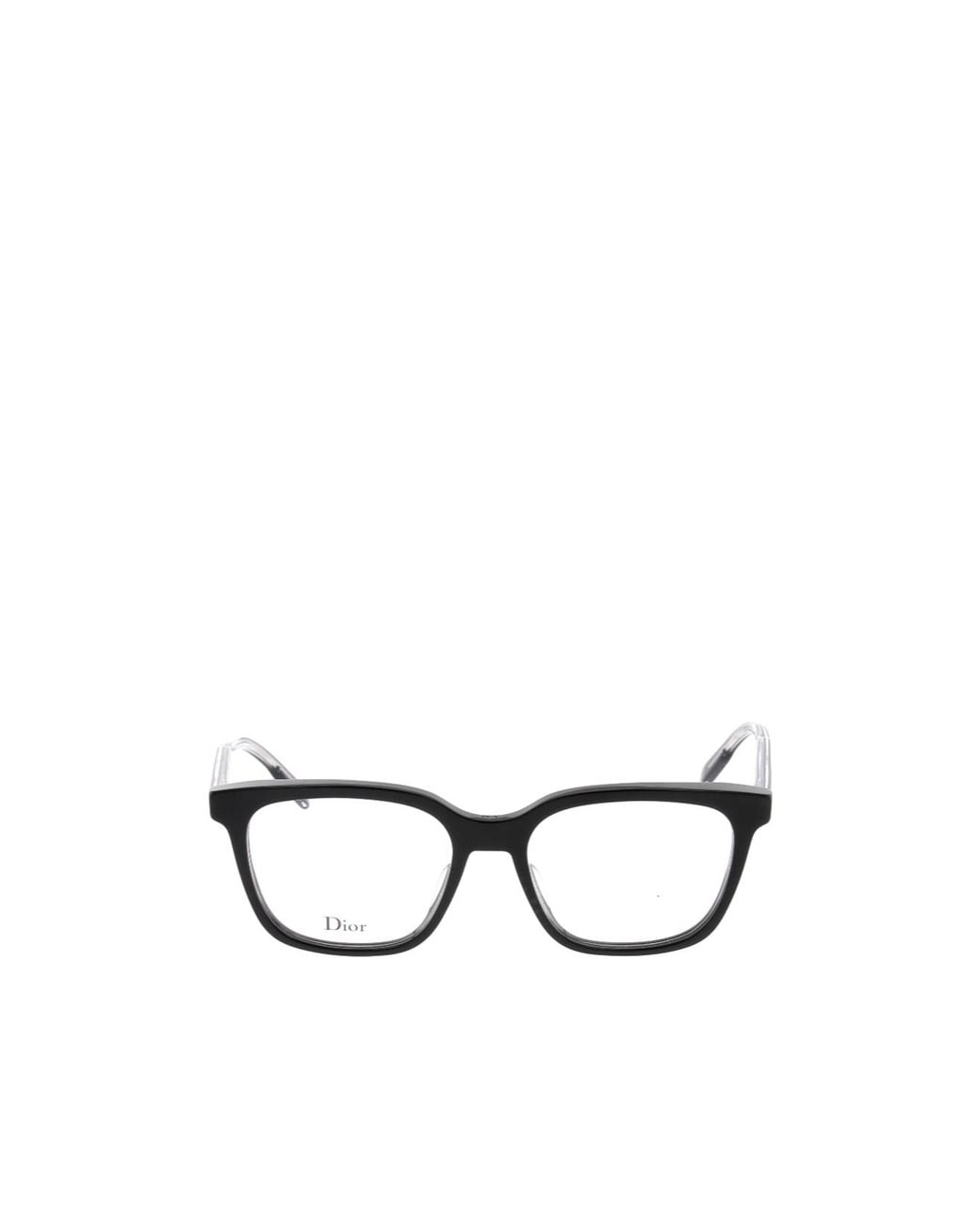Dior White Full-Rimmed Plano Lenses for men