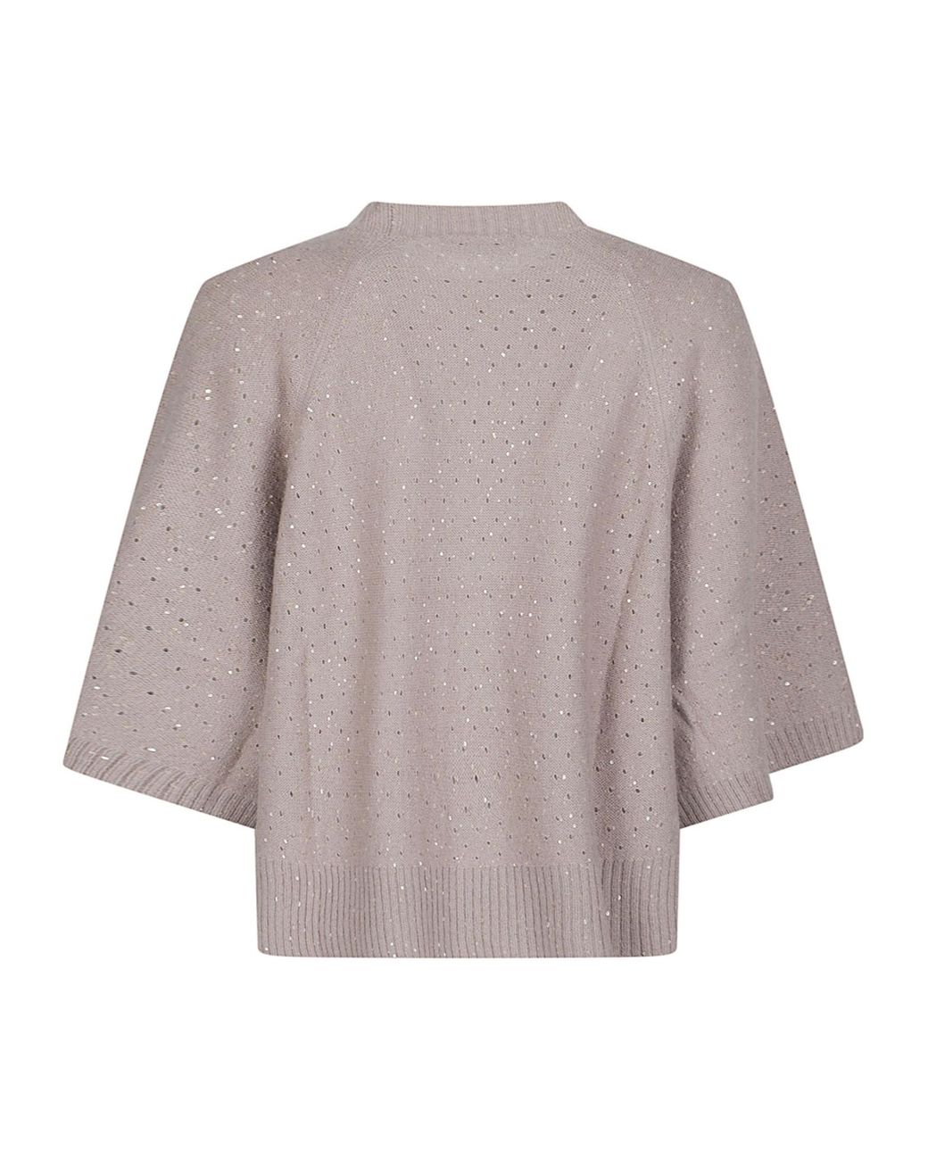Fabiana Filippi Gray Round Neck Sweater
