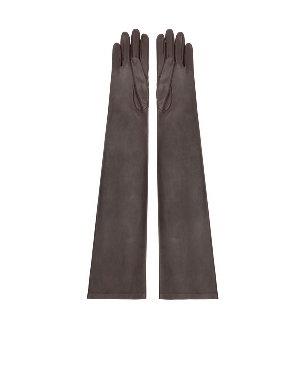 The Row Brown Simon Leather Gloves