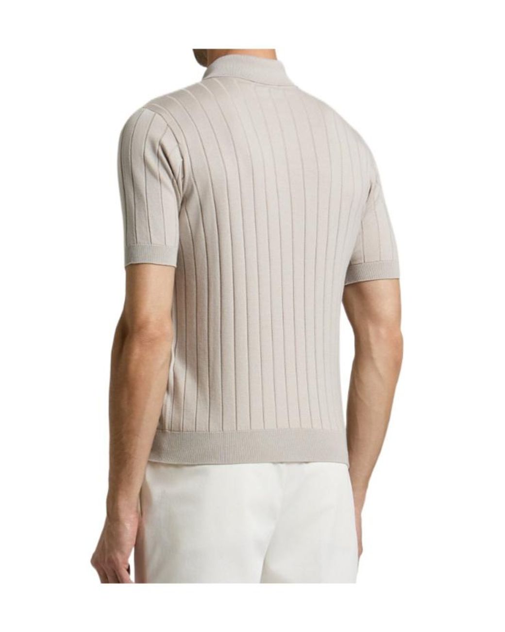 Peserico White Knitted Polo Shirt for men