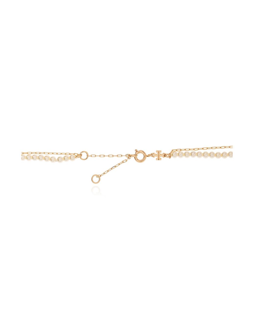 Tory Burch White Kira Layered Necklace