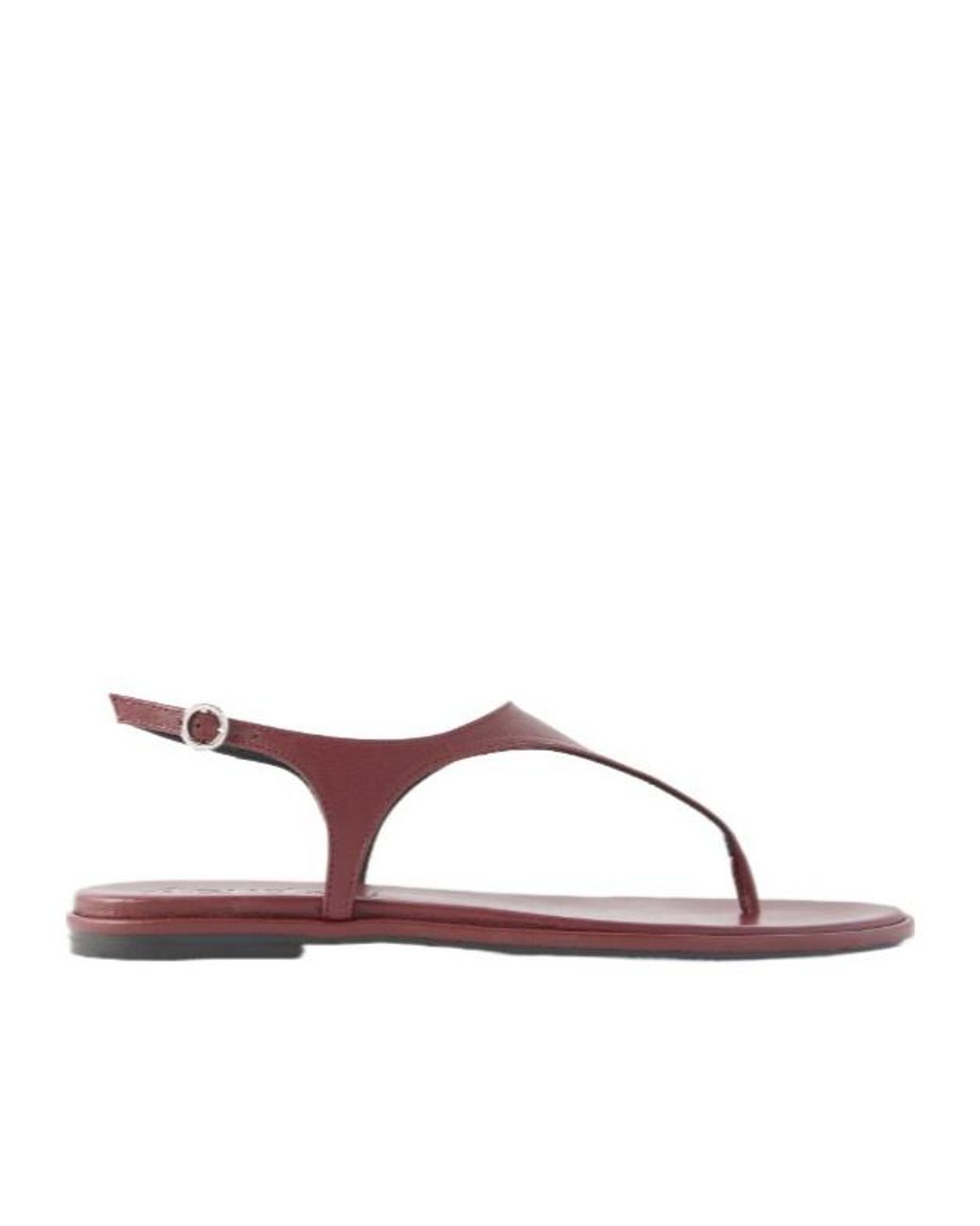 Aeyde Brown Leather Thong Sandals