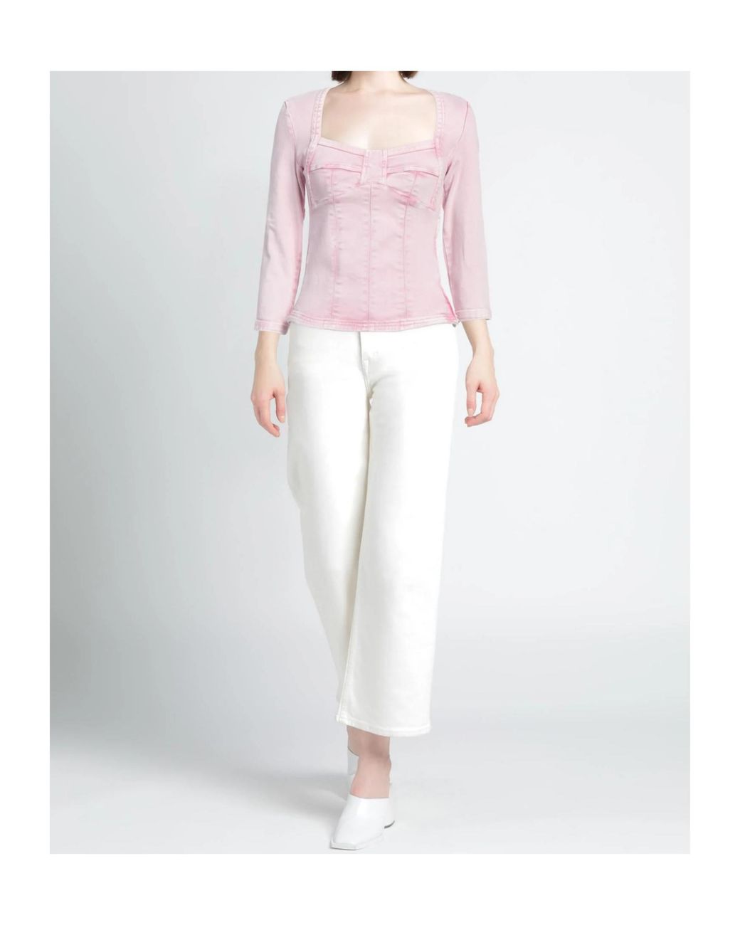 Isabel Marant Pink Heart-Shaped Neckline Top