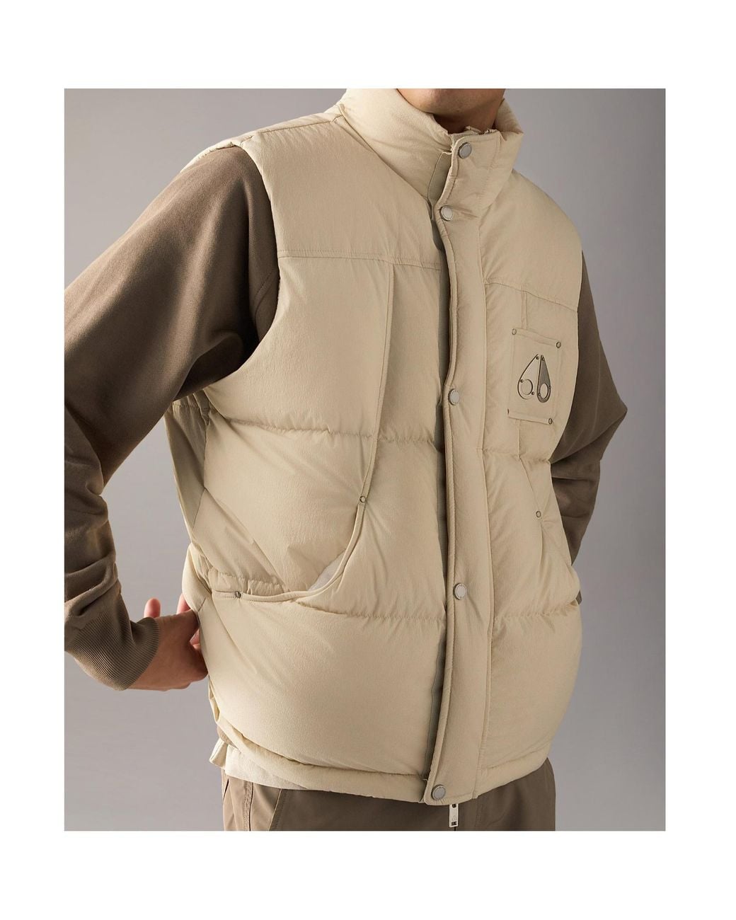 Moose Knuckles Natural Everest Down Puffer Vest for men