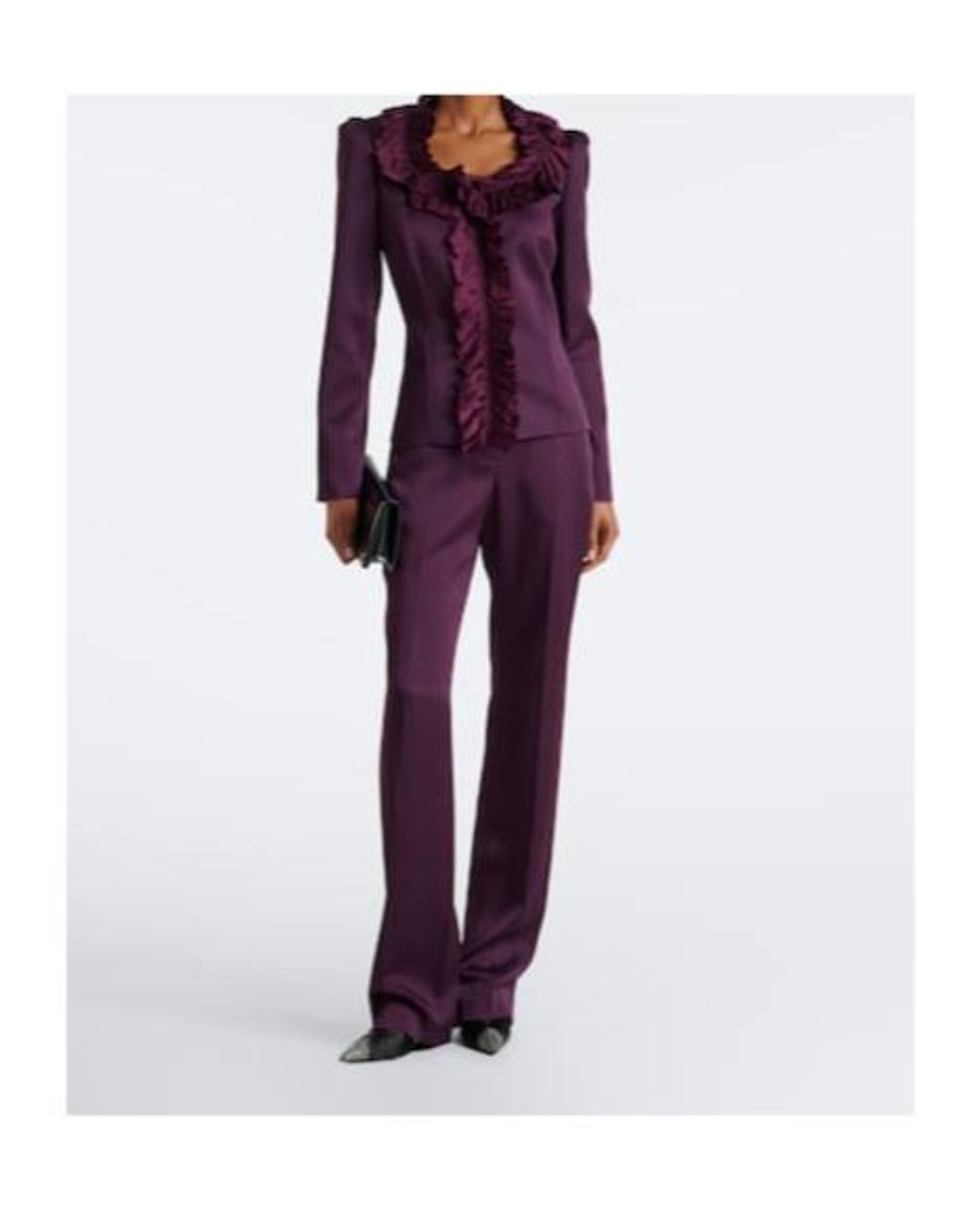 Nina Ricci Purple Ruffled Cady Jacket