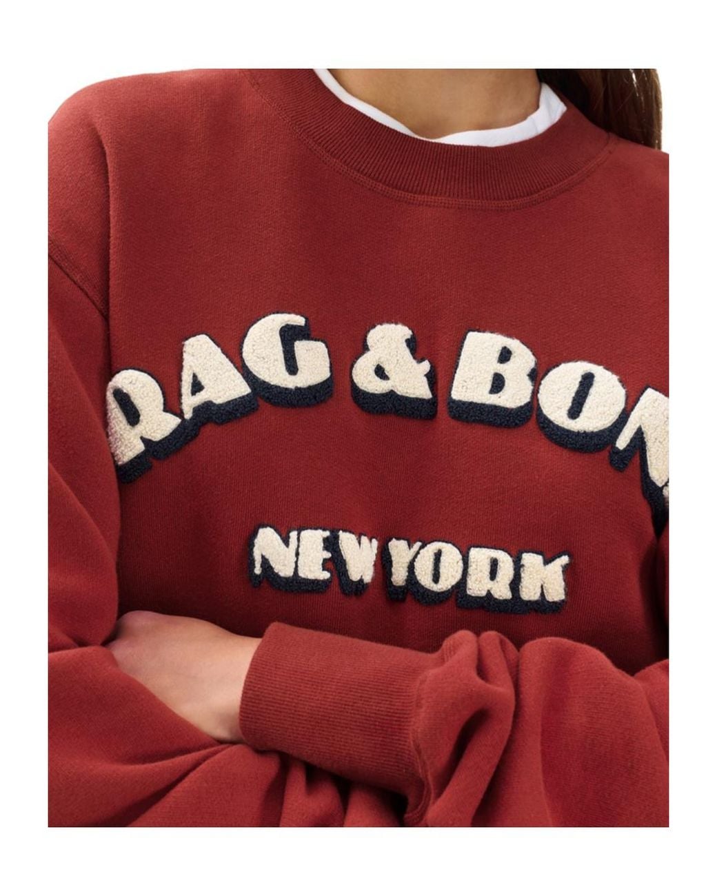 Rag & Bone Red Long-Sleeved Sweatshirt