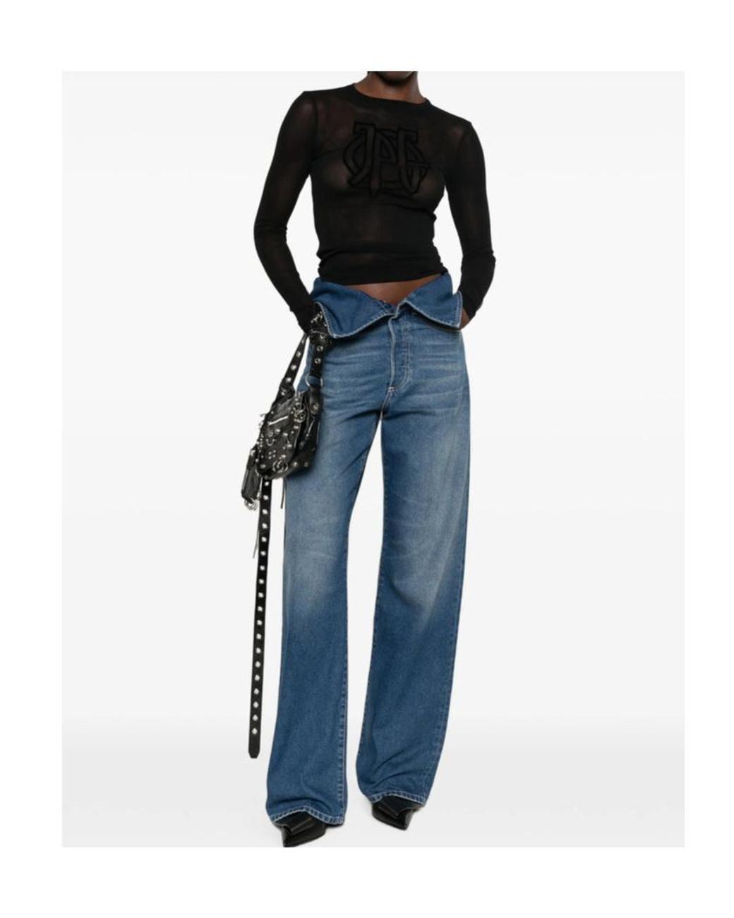 Jean Paul Gaultier Black Long-Sleeved Top