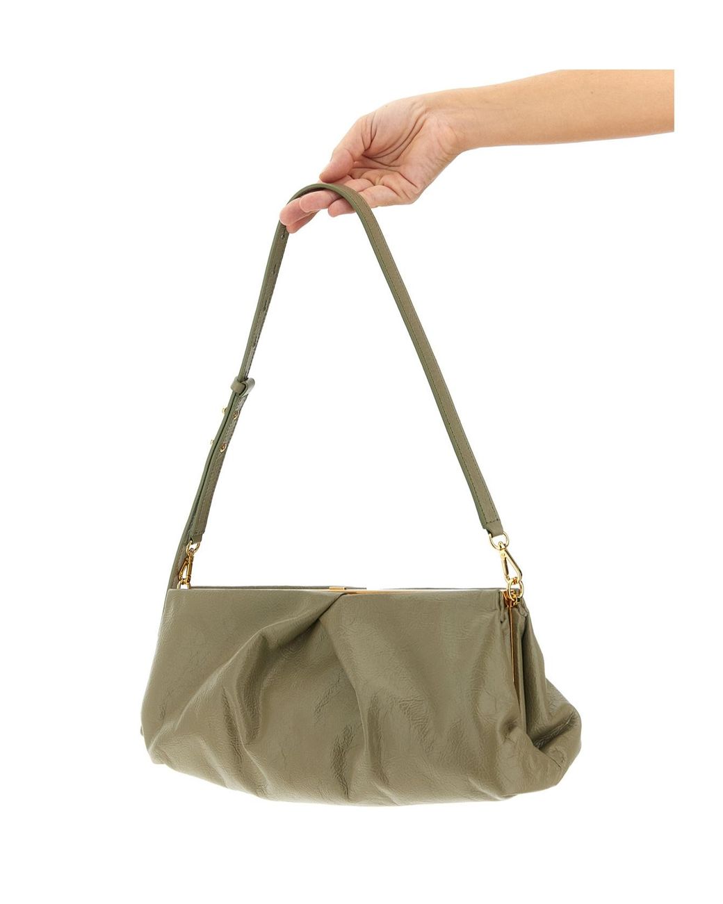 Dries Van Noten Metallic 'Crisp' Big Clutch