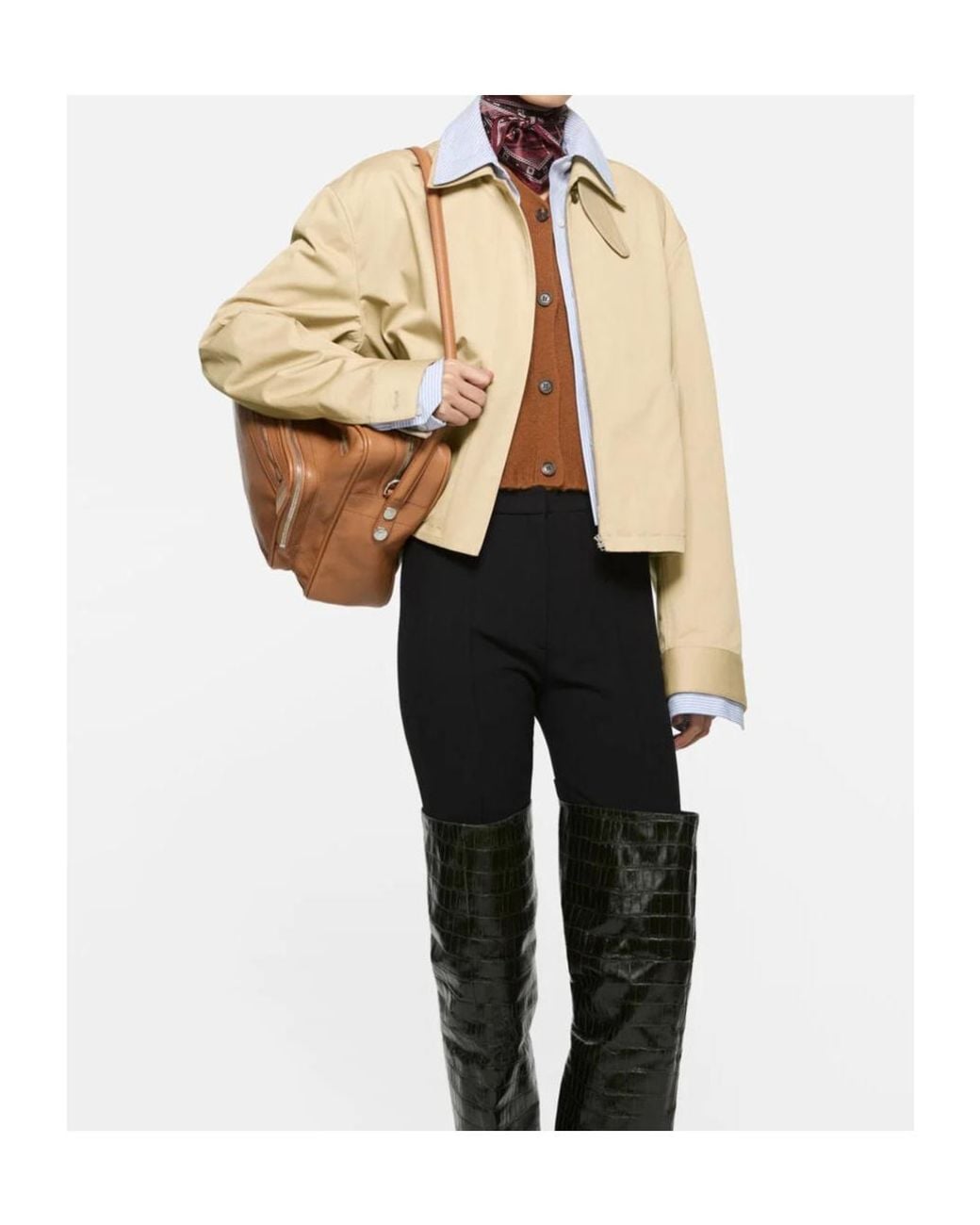 Acne Natural Layered Twill Jacket