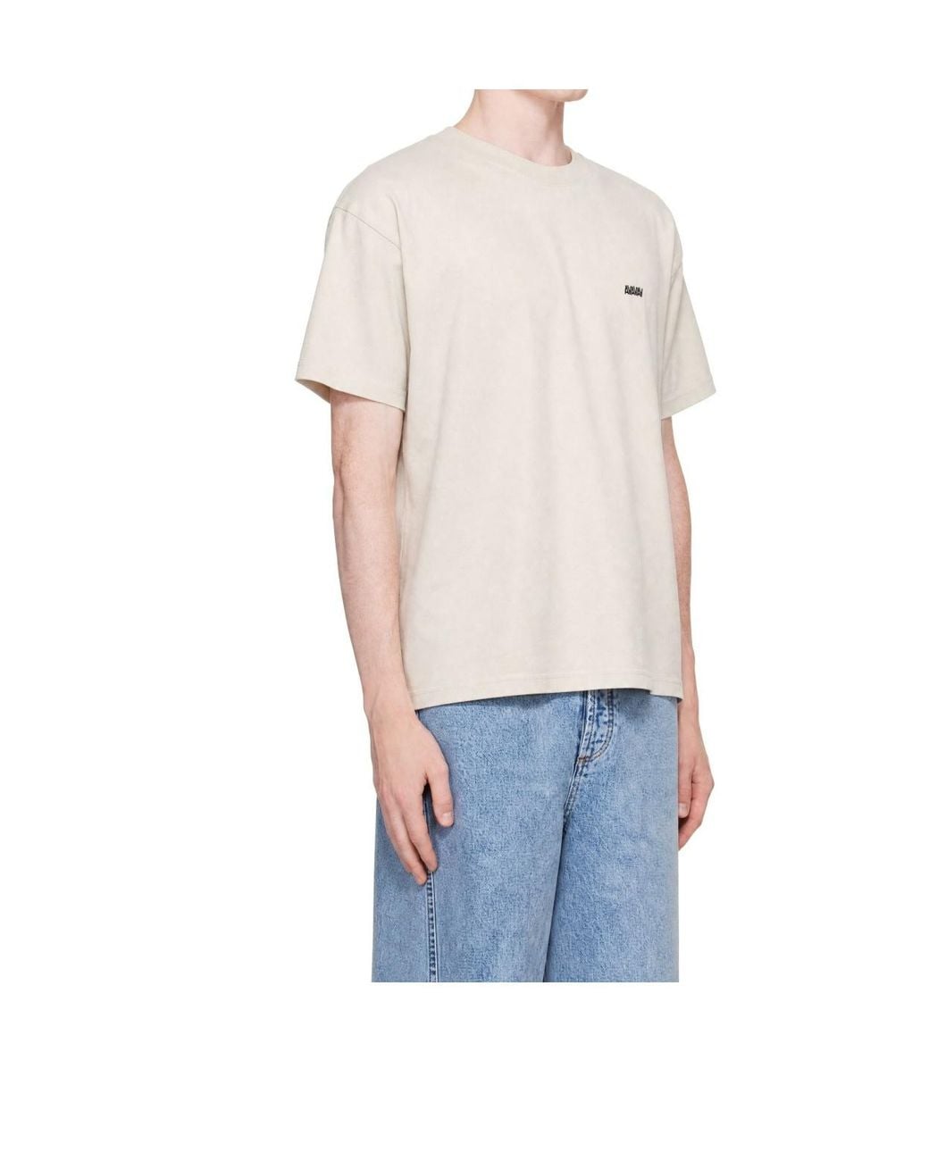 AVAVAV Blue Ribbed Crew-Neck T-Shirt for men