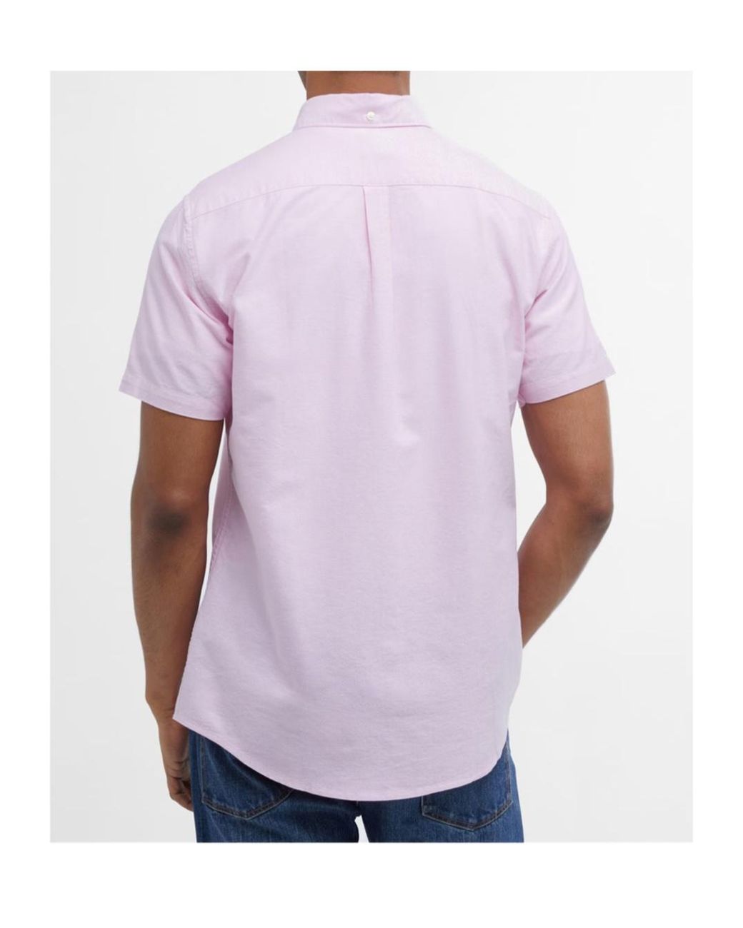 Barbour Pink Logo Short-Sleeved Shirt for men